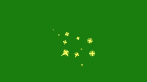 Estrelas Brilhantes Desenhadas Mão Animated Cartoon White Sparkles Estilo Doodle — Vídeo de Stock