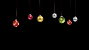 Parlak Noel Balosu Çerçevesi Şenlikli Yeni Yıl Arkaplanı - 4K 'da Zarif Tatil Dekorasyonu.