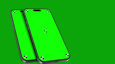 Chromakey Screen ile Yaratıcı Animasyon Akıllı Telefon Mockup - Uygulama veya Web Sitesi Tanıtımı İçin Uygun Video