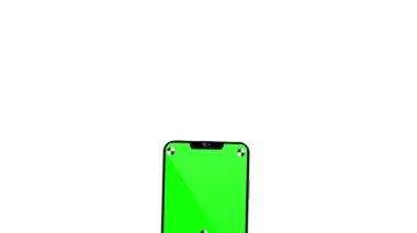 Chromakey Screen ile Yaratıcı Animasyon Akıllı Telefon Mockup - Uygulama veya Web Sitesi Tanıtımı İçin Uygun Video