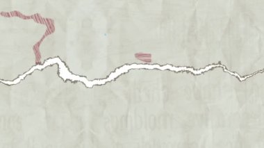 Yeşil Arkaplanda Kağıt Dönüşümü - Kağıt Sayfasının Durdurma Hareketi Metin Yerleşimi ve Boşluk Boşluğu İçin Dönüşüyor. Yeşil Ekranda 4K Canlandırma