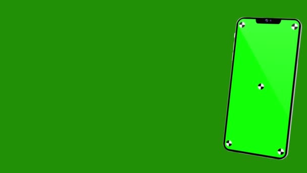 Креативний Анімаційний Макет Смартфона Екраном Chromakey Відео Підходить Додатку Або — стокове відео