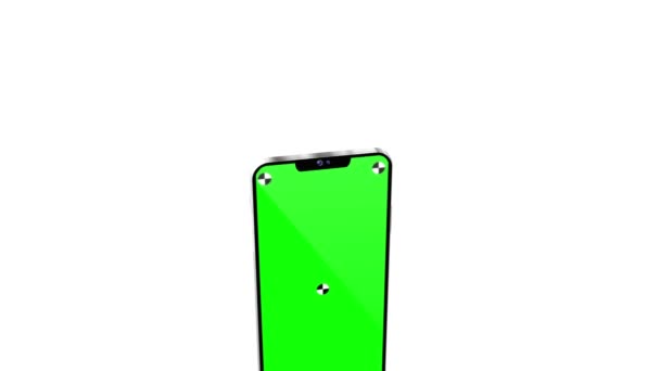 Mockup Smartphone Animado Creativo Con Pantalla Chromakey Video Adecuado Para — Vídeo de stock