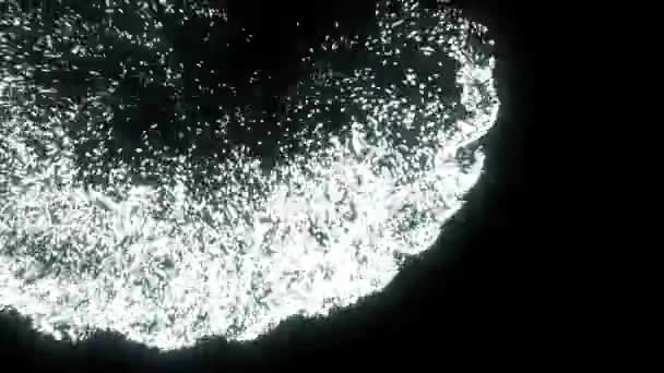 Golden Sparkles Magic Light Particle Tail Line Vánoční Zlaté Třpytky — Stock video
