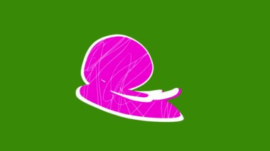 Moda Organik Şekil Patlaması - Yeşil Ekran Arkaplanındaki Birincil Renklerde Canlı Soyut Hareket. Yaratıcı Çizim Cesur Görsel Deneyimler İçin Dinamik Canlandırmayla Karşılaşıyor.