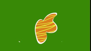 Moda Organik Şekil Patlaması - Yeşil Ekran Arkaplanındaki Birincil Renklerde Canlı Soyut Hareket. Yaratıcı Çizim Cesur Görsel Deneyimler İçin Dinamik Canlandırmayla Karşılaşıyor.