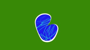 Moda Organik Şekil Patlaması - Yeşil Ekran Arkaplanındaki Birincil Renklerde Canlı Soyut Hareket. Yaratıcı Çizim Cesur Görsel Deneyimler İçin Dinamik Canlandırmayla Karşılaşıyor.