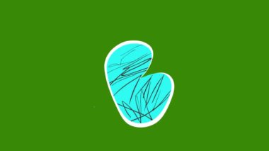 Moda Organik Şekil Patlaması - Yeşil Ekran Arkaplanındaki Birincil Renklerde Canlı Soyut Hareket. Yaratıcı Çizim Cesur Görsel Deneyimler İçin Dinamik Canlandırmayla Karşılaşıyor.