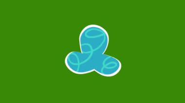 Moda Organik Şekil Patlaması - Yeşil Ekran Arkaplanındaki Birincil Renklerde Canlı Soyut Hareket. Yaratıcı Çizim Cesur Görsel Deneyimler İçin Dinamik Canlandırmayla Karşılaşıyor.