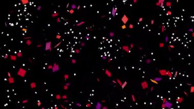 Dinamik Konfeti Patlaması Tatil Projeleriniz için Şenlik 4K Animasyonu! Renkli Parti Konfeti Parıltı ve Neşe Kasırgası 'nda Şelale