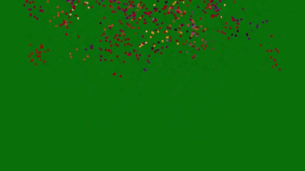 Dynamiczna Eksplozja Konfetti Świąteczna Animacja Twoje Projekty Wakacyjne Kolorowe Party — Wideo stockowe