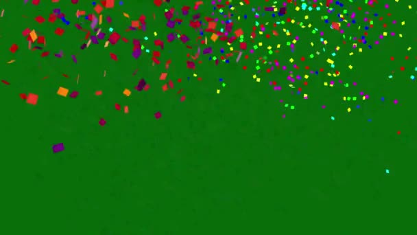 Dynamic Confetti Explosion Ünnepi Animáció Nyaralási Projektjeidhez Színes Party Confetti — Stock videók