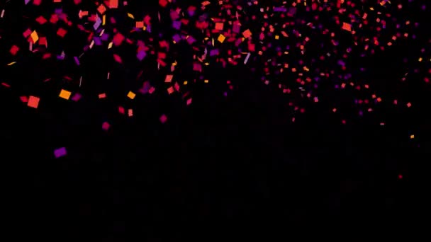 Explosión Dinámica Confetti Animación Festiva Para Sus Proyectos Vacaciones Confetti — Vídeos de Stock
