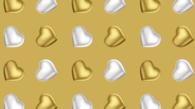 Etkileyici Görseller İçin Dinamik ve Renkli Kalp Arkaplanındaki Kusursuz Hareket Döngüsündeki Kalp Modelleri. Daha fazla kalp animasyonu için portföyümüzü inceleyin..