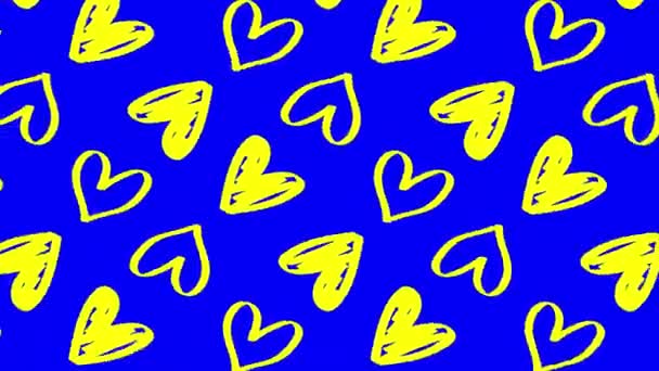Zeichnete Herzen Muster Hintergrund Liebe Thema Für Hochzeit Jahrestag Und — Stockvideo
