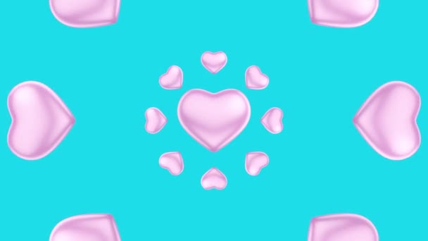 Animated Heart Shapes Pattern Looping Video Pour Une Atmosphère Romantique — Video