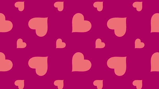 Сердцебиение Бесшовной Петле Движения Динамичный Красочный Фон Сердца Захватывающей Визуализации — стоковое видео
