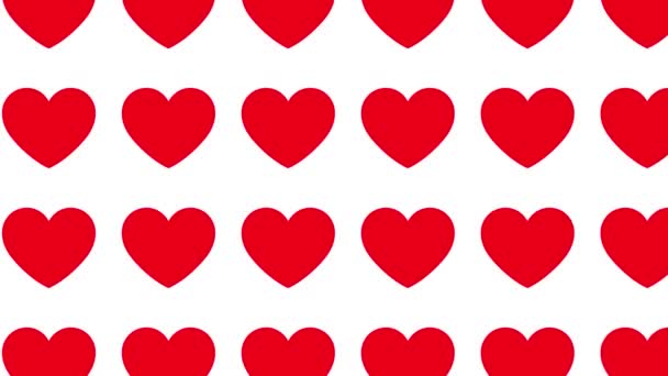 Vzory Srdce Bezešvé Pohybové Smyčce Dynamické Barevné Srdce Pozadí Pro — Stock video