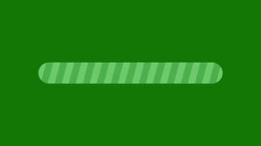 Yeşil Arkaplan üzerinde izole edilmiş Çubuk Canlandırması yükleme işlemi: Yeşil arkaplan ile izole edilmiş bir çubuk canlandırmasının görsel temsili. Bu element genel olarak ilerlemeyi belirtmek için kullanılır 