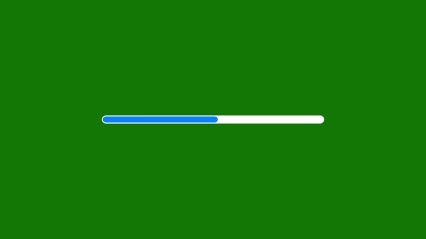 Loading Bar Animation Izolowana Zielonym Tle Wizualna Reprezentacja Animacji Paska — Wideo stockowe