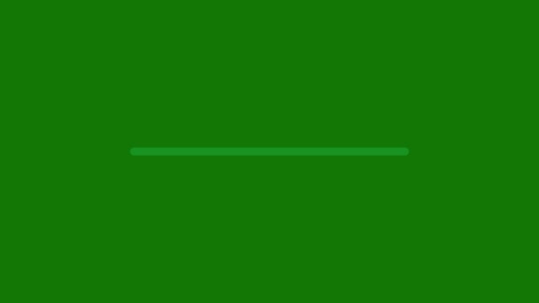 Yeşil Arkaplan Üzerinde Izole Edilmiş Çubuk Canlandırması Yükleme Işlemi Yeşil — Stok video