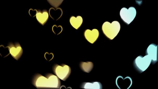 Romantyczny Happy Valentine Day Animacja Tło Tło Animacji Wyposażony Latające — Wideo stockowe