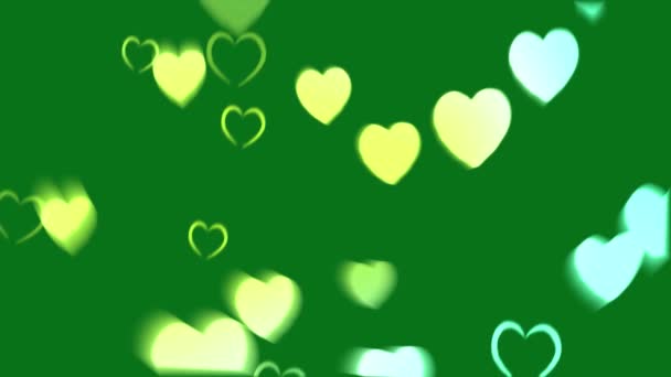浪漫快乐的情人节动画背景 4K动画背景 以飞扬的心灵和闪耀的光芒为特色 为情人节的庆祝活动营造出浪漫欢乐的气氛 — 图库视频影像