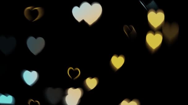浪漫快乐的情人节动画背景 4K动画背景 以飞扬的心灵和闪耀的光芒为特色 为情人节的庆祝活动营造出浪漫欢乐的气氛 — 图库视频影像