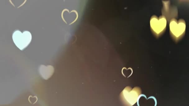 Romanttinen Hyvää Ystävänpäivää Animaatio Tausta Animaatio Tausta Featuring Lentävät Sydämet — kuvapankkivideo