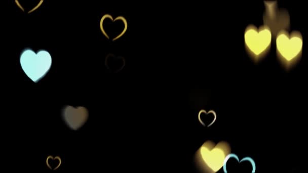 Romantic Happy Valentinsdag Animasjon Bakgrunn Animasjon Bakgrunn Med Flygende Hjerter – stockvideo