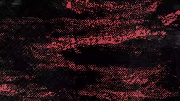 无缝圈 红色和黑色背景上的动画运动形状 具有连续运动的纹理停止运动背景 — 图库视频影像