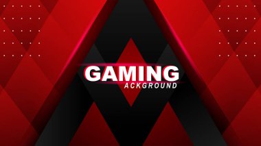 Soyut koyu kırmızı gelecekçi oyun arkaplanı, pankart veya çevrimdışı akış için koyu kırmızı geometrik arkaplan, oyun arkaplan şablonu