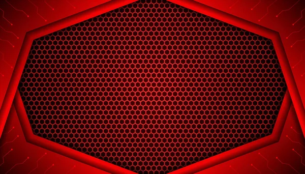 Abstraktní Tmavé Červené Futuristické Herní Pozadí Tmavé Červené Geometrické Pozadí — Stockový vektor