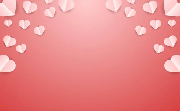 Kağıt kalp ya da aşk sembolü, yumuşak pembe renkte özel sevgililer günü geçmişi.