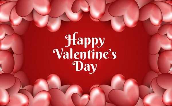 День Святого Валентина Спеціальний Вітальний Дизайн Плакат Або Банер Щасливий — стоковий вектор