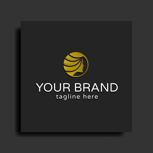 Logo Beauty Salon Simple Elegant Luxurious — Stock Vector