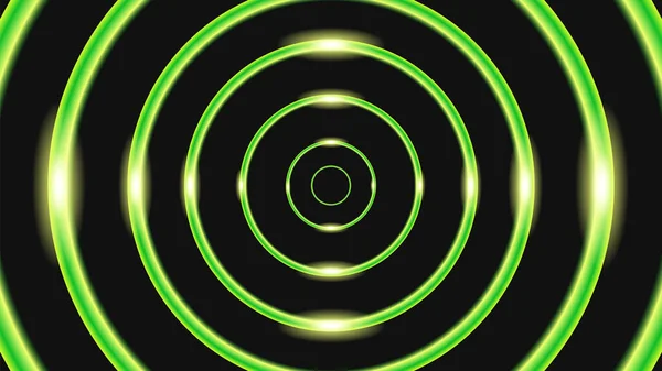 Schwarzer Hintergrund Banner Mit Einem Luxuriösen Stil Glühenden Grünen Kreis — Stockvektor