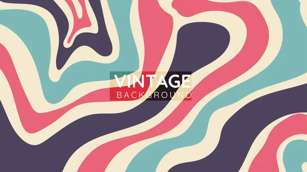 Fond Vintage Des Années Abstrait Fond Aux Couleurs Ondulées Style — Image vectorielle