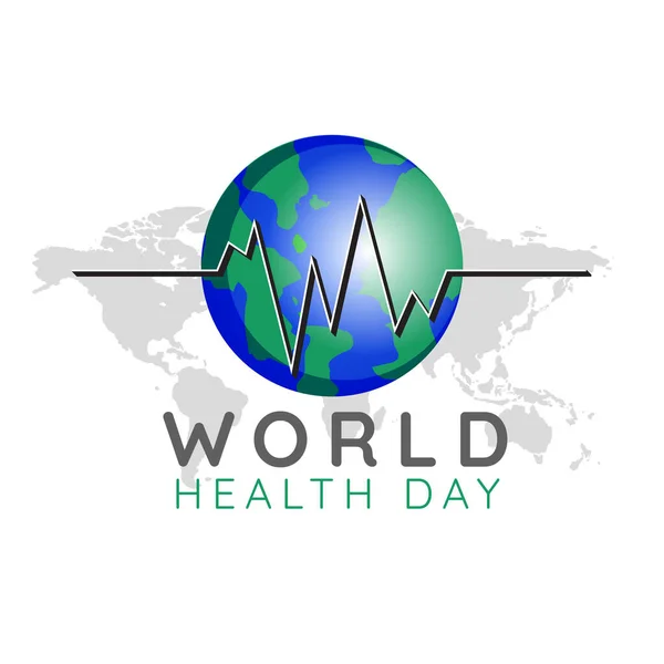 Världshälsodagen Global Hälsomedvetenhetsdag Som Firas Varje Den April Speciellt Gratulationskort — Stock vektor