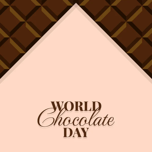 Всесвітній День Шоколаду Ілюстрація Дизайну Вітального Плаката Або Пост Соціальних — стоковий вектор