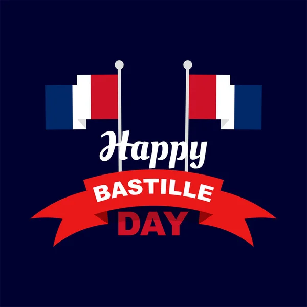 День Бастилії Франції Щорічний Фестиваль Відбувається Липня Вітальний Дизайн Французьким — стоковий вектор