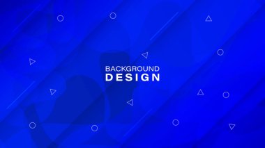 Soyut eğimli mavi geometrik arkaplan. Dinamik şekil kompozisyonu. Vektör illüstrasyonu