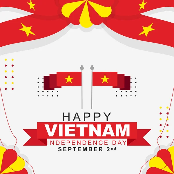 Днем Незалежності Єтнаму Вересня Святкування Вектор Дизайн Ілюстрація Шаблон Плакату — стоковий вектор
