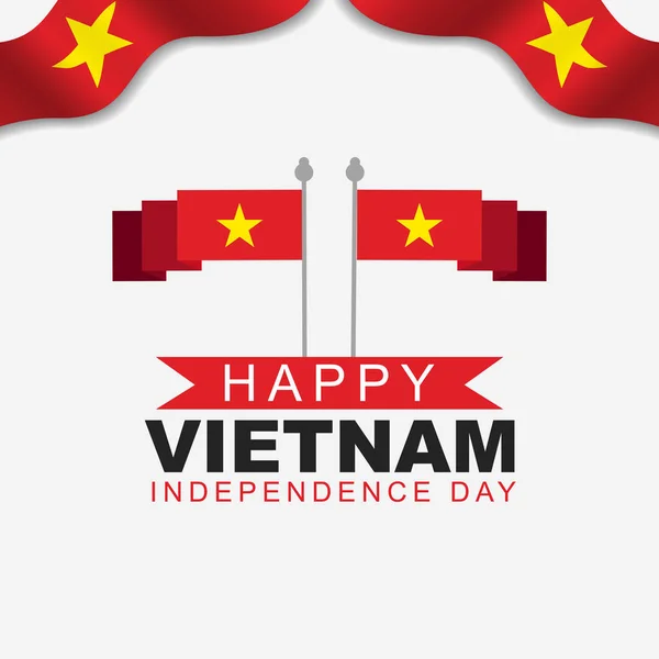 Feliz Día Independencia Vietnam Septiembre Celebración Vector Design Illustration Plantilla — Vector de stock