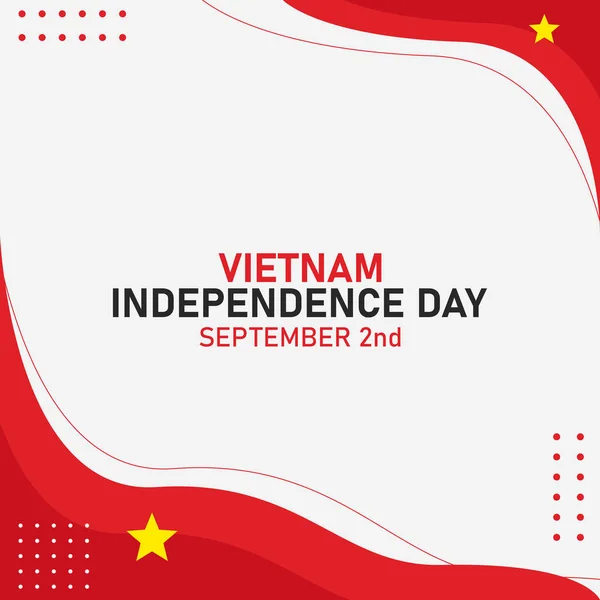 Feliz Día Independencia Vietnam Septiembre Celebración Vector Design Illustration Plantilla — Vector de stock