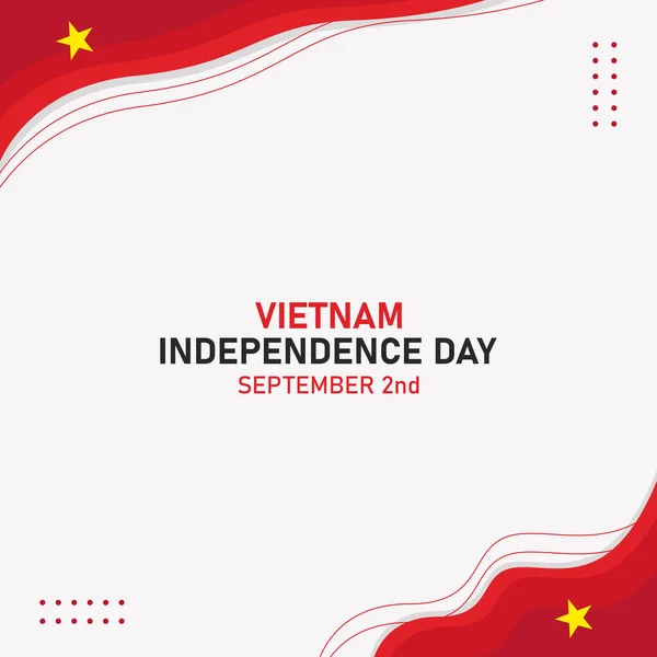 Happy Vietnam Independence Day September 2Th Celebration Vector Design Illustration — Stock Vector