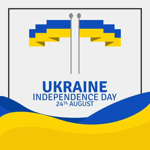 Happy Independence Day Ukraine August 24Th National Holiday Vector Illustration — Stock Vector