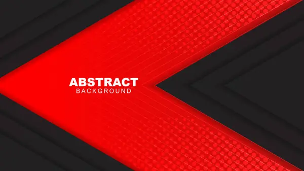 Fondo Abstracto Futurista Negro Rojo Con Patrón Medio Tono Concepto — Vector de stock