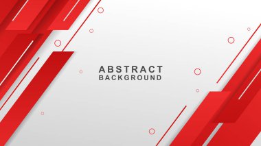 Posterler, afişler, broşürler, kapaklar, web siteleri ve el ilanları için kırmızı beyaz, modern, soyut bir arka plan tasarımı. Vektör illüstrasyonu