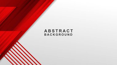 Pankart için kırmızı beyaz, modern, soyut arka plan tasarımı. Vektör illüstrasyonu